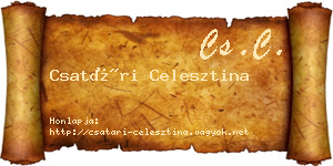 Csatári Celesztina névjegykártya